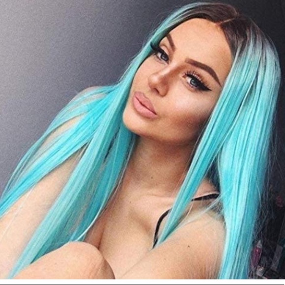 Other - BLUE Ombre LONG  STRAIGHT LACE-FRONT WIG *NEW*